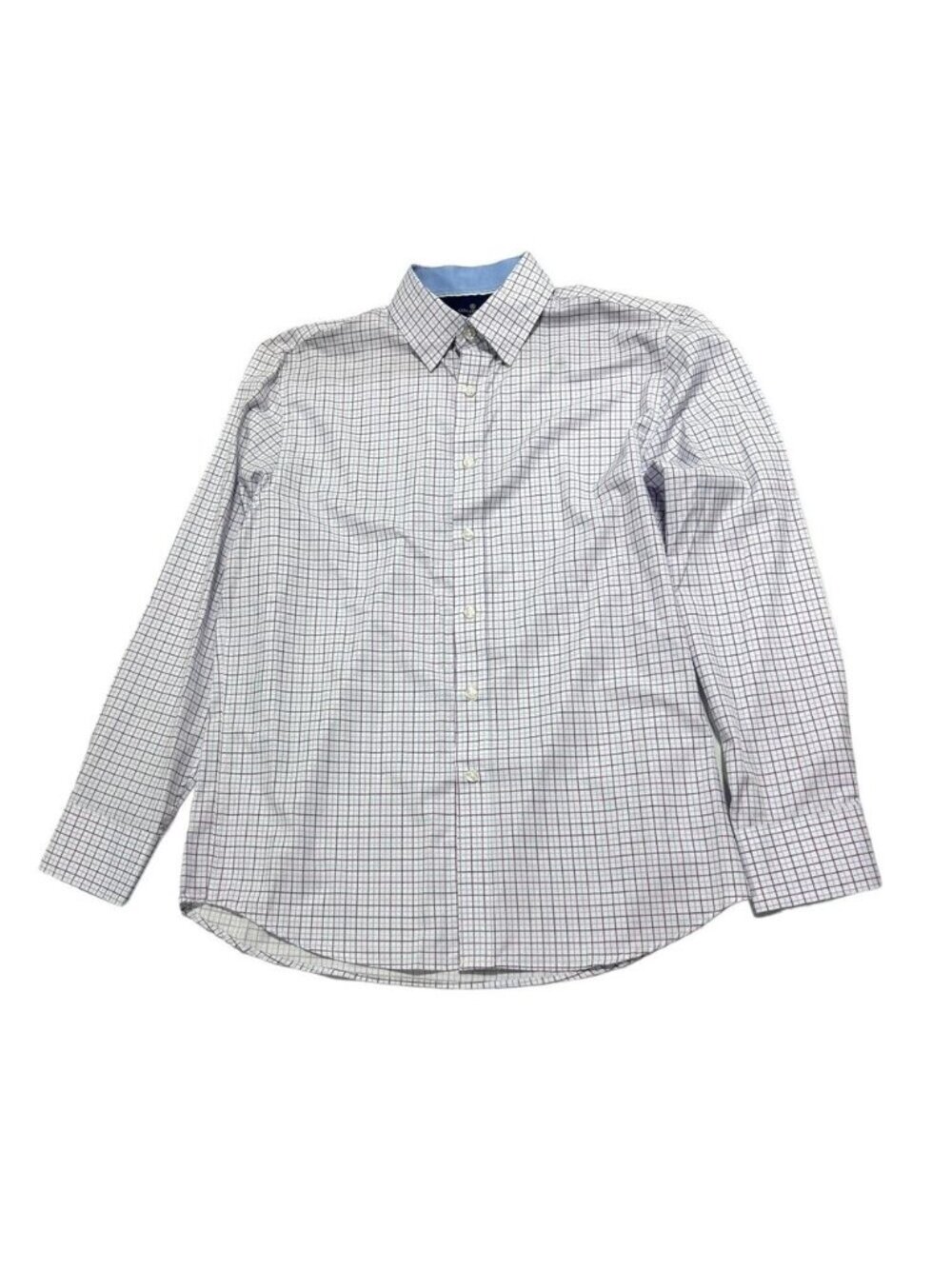 Con.struct Button Up Shirt Men’s Medium Slim Plaid Performance Stretch No-Iron